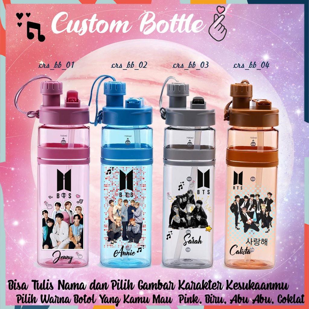 (BISA COD) CUCI GUDANG FLASH SALE BOTOL MINUM ANAK CUSTOM TEMPAT MINUM MURAH BTS OFFICIAL VIRAL TUMB