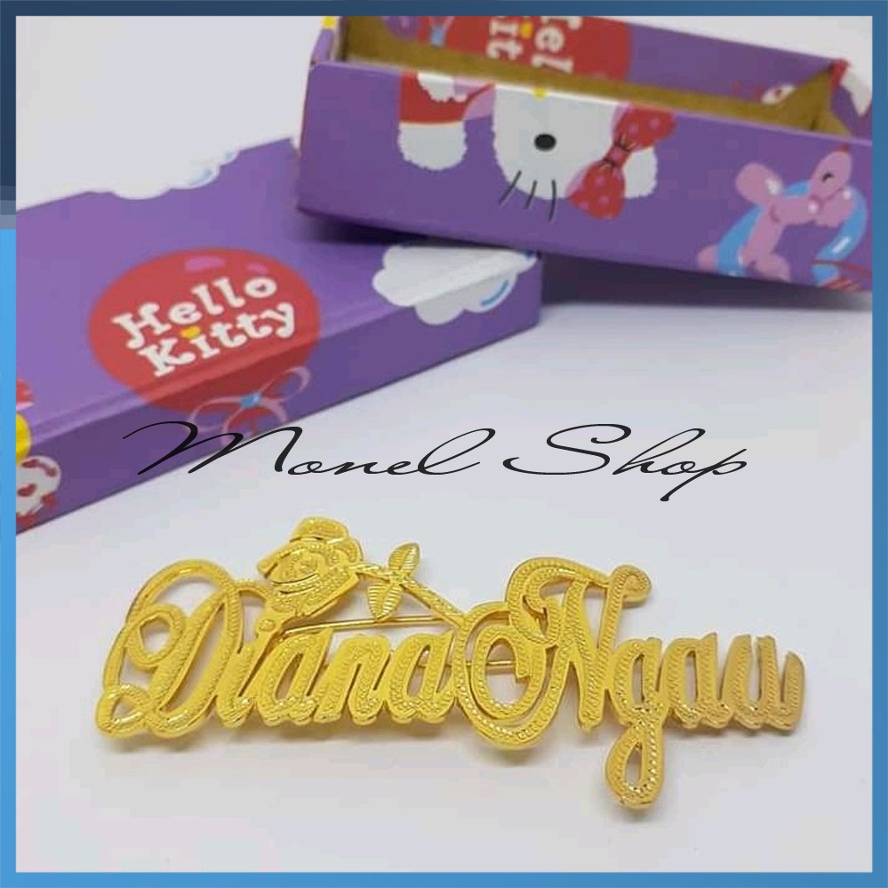 pin ukir nama, Pin nama lapis emas, pin custom nama , pin lapis emas, pin ukir nama, pin custom logo