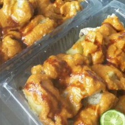 

Siomay Ikan Vegetarian+bumbu kacang