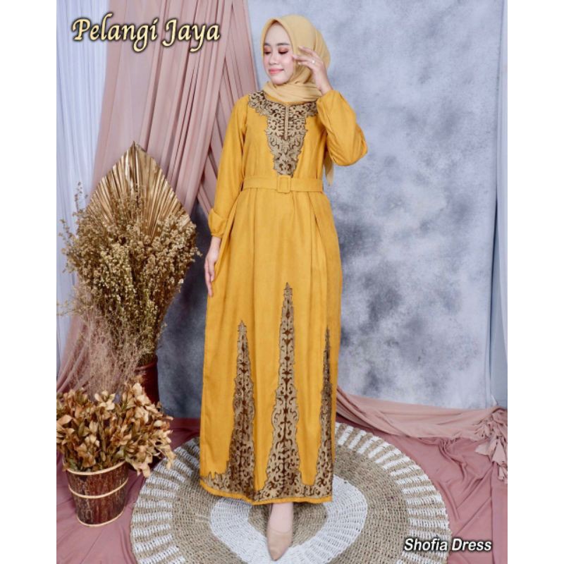 Shocia dress muslimah pelangi jaya