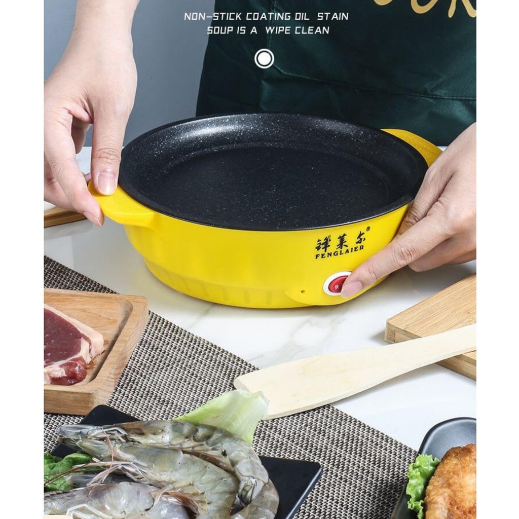 PANCI ALAT GORENG PANGGANG Elektrik Listrik - Panci BBQ - Korean Fried Pan Grill BBQ Electric