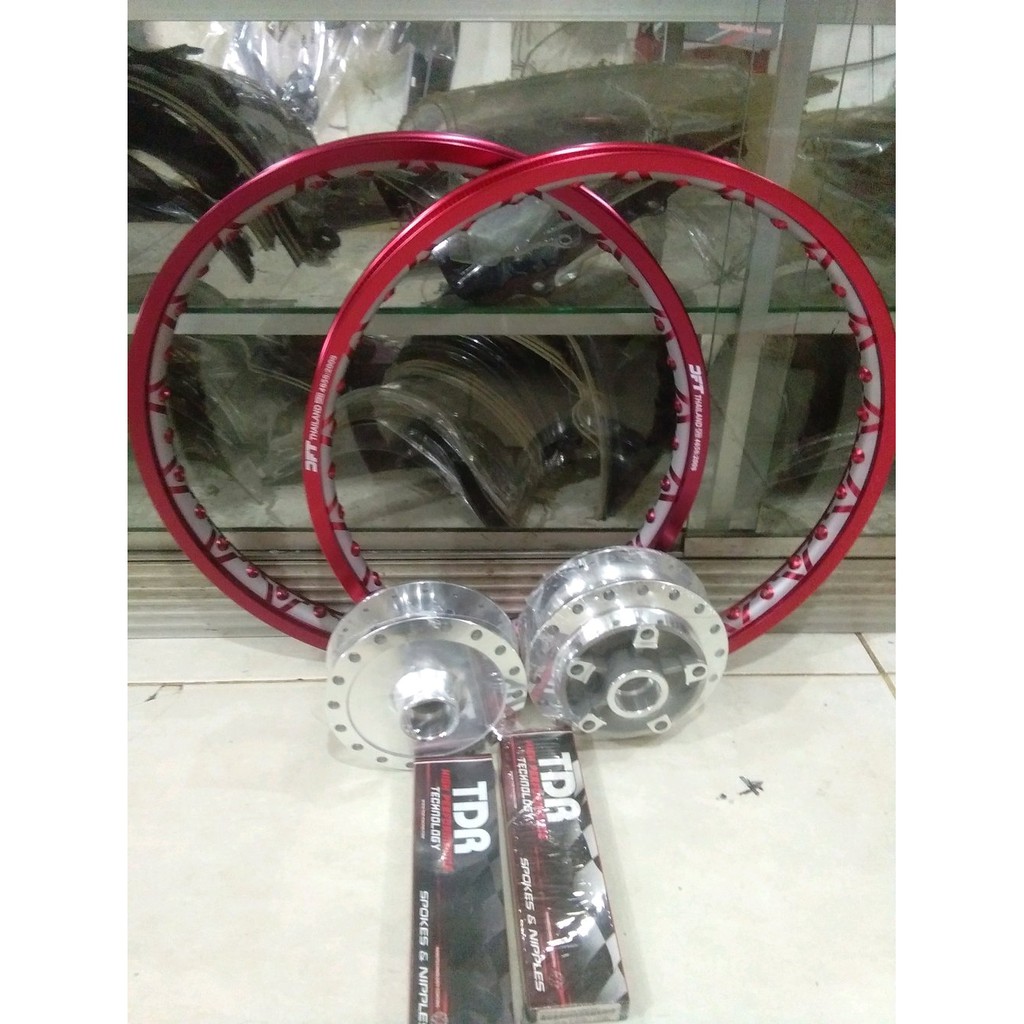 sepaket velg jari2 for vixion lama dan vixion new ukuran velg 140x140 ring 17 velg nya DFT thailand