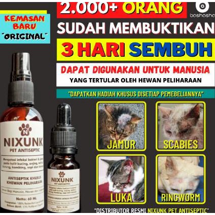 Best Nixunk Spray Obat Jamur Kucing Scabies Demodex Impetigo Jamur