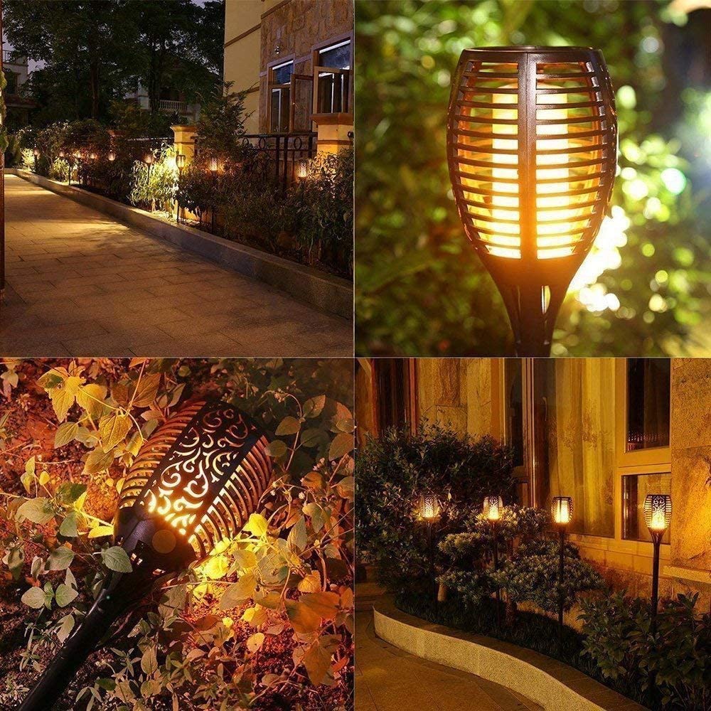 96 LED Lampu Taman Tenaga Surya Lampu Api Obor LED / Lampu Tancap Solar Outdoor