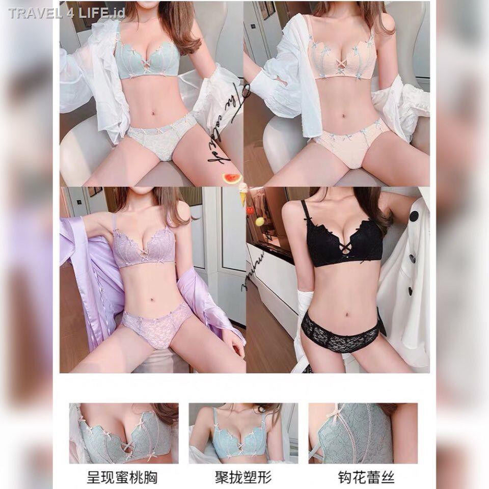 Hot Sexy Lace Underwear Suits Cute Japanese Girls Together Small Breasts Breathable Vice Milk W Shopee Indonesia