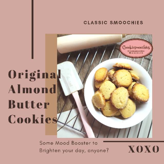 

COOKIESMOOCHIES Almond Butter Cookies Original Kue Kering Enak Sehat Halal