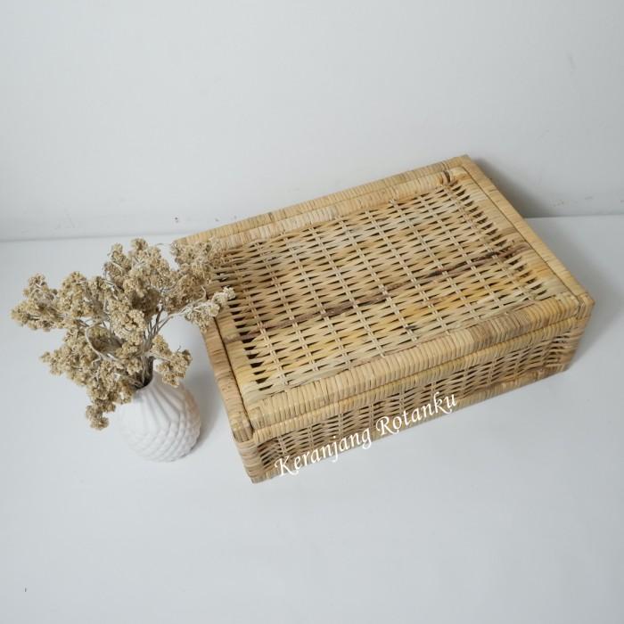 keranjang parcel rotan kulit kecil