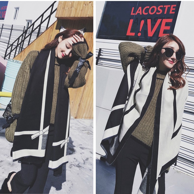 Syal Tebal Wanita / Scarf Winter Cantik / Syal Wool Musim Dingin / Kado Special Natal Scarf Bagus-3