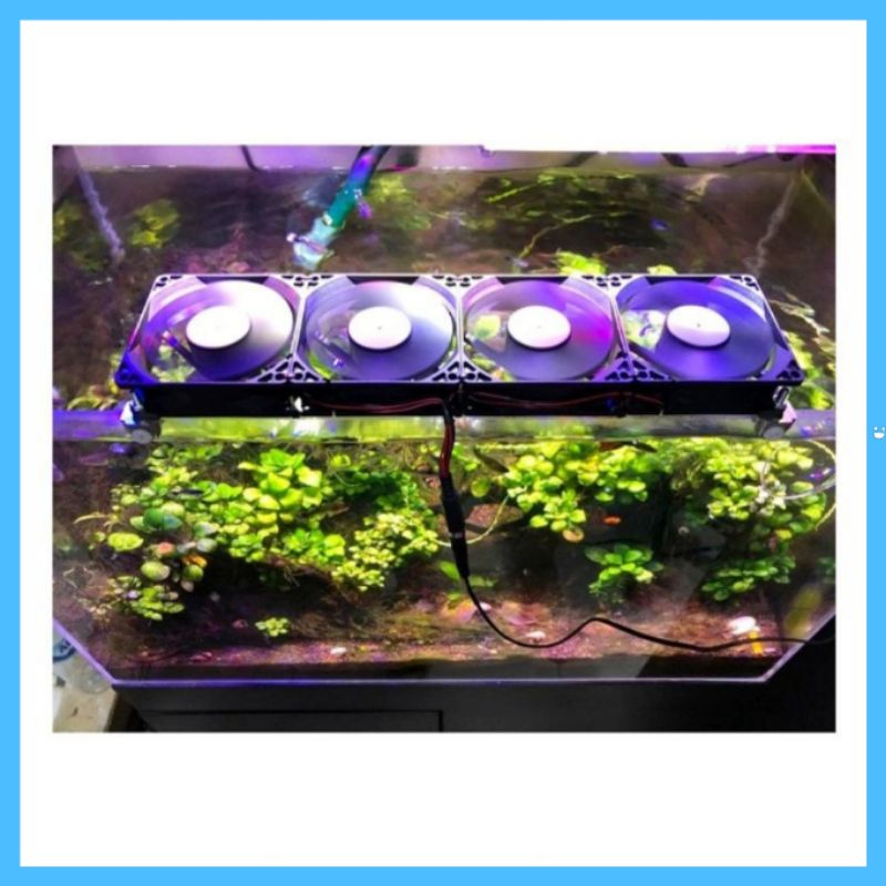 KIPAS AQUARIUM AQUASCAPE 4 KIPAS LENGKAP DENGAN ADAPTOR