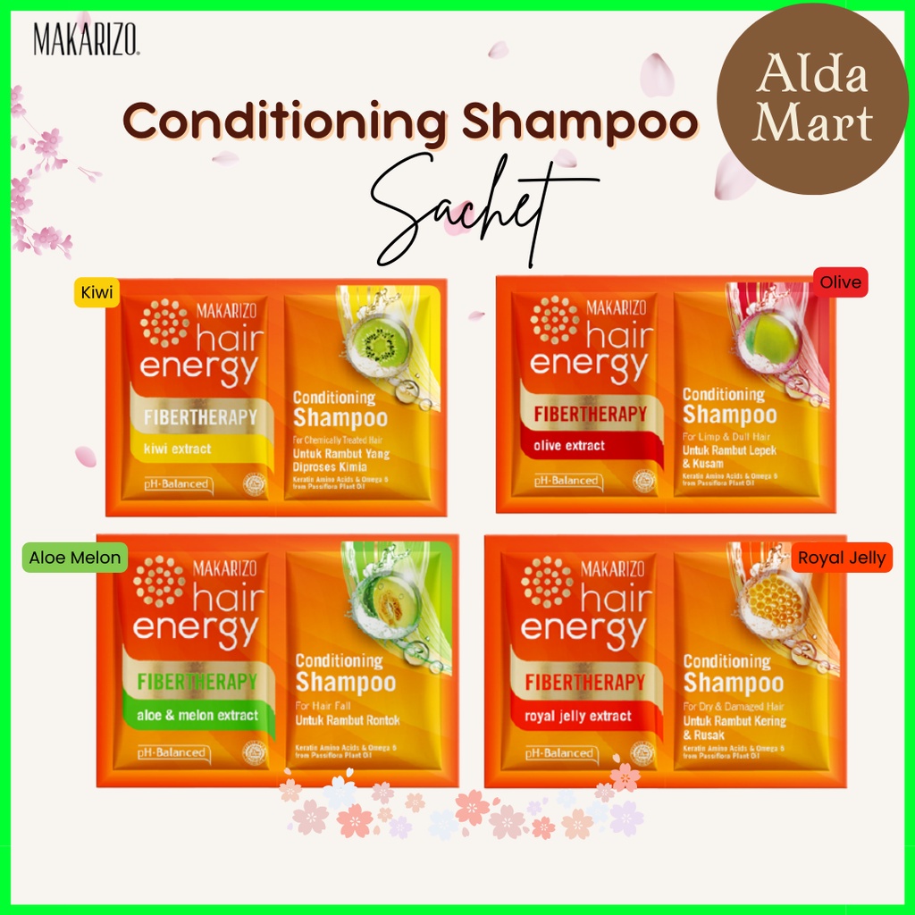 Makarizo Hair Energy Fibertherapy Shampoo 10ml Sampo Renceng Sachet