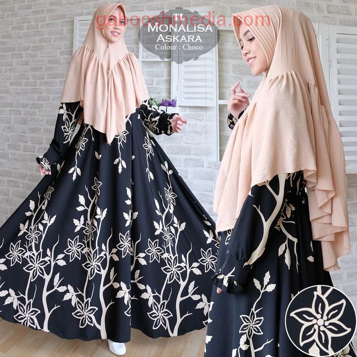 [Syari Monalisa Askara Choco TL] gamis wanita monalisa choco