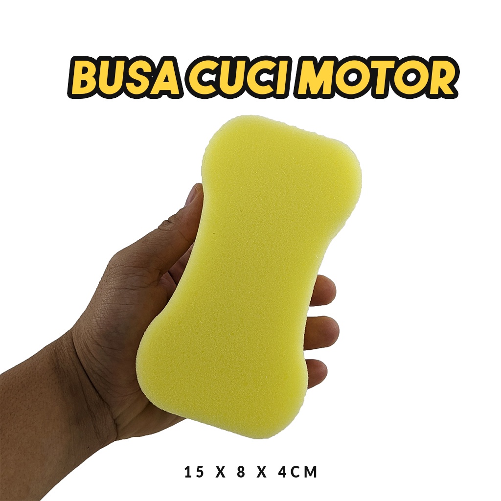 Busa cuci motor / mobil tebal 4 cm spon padat dan spons halus tidak bikin baret foam wash pad cuci bukan microfiber