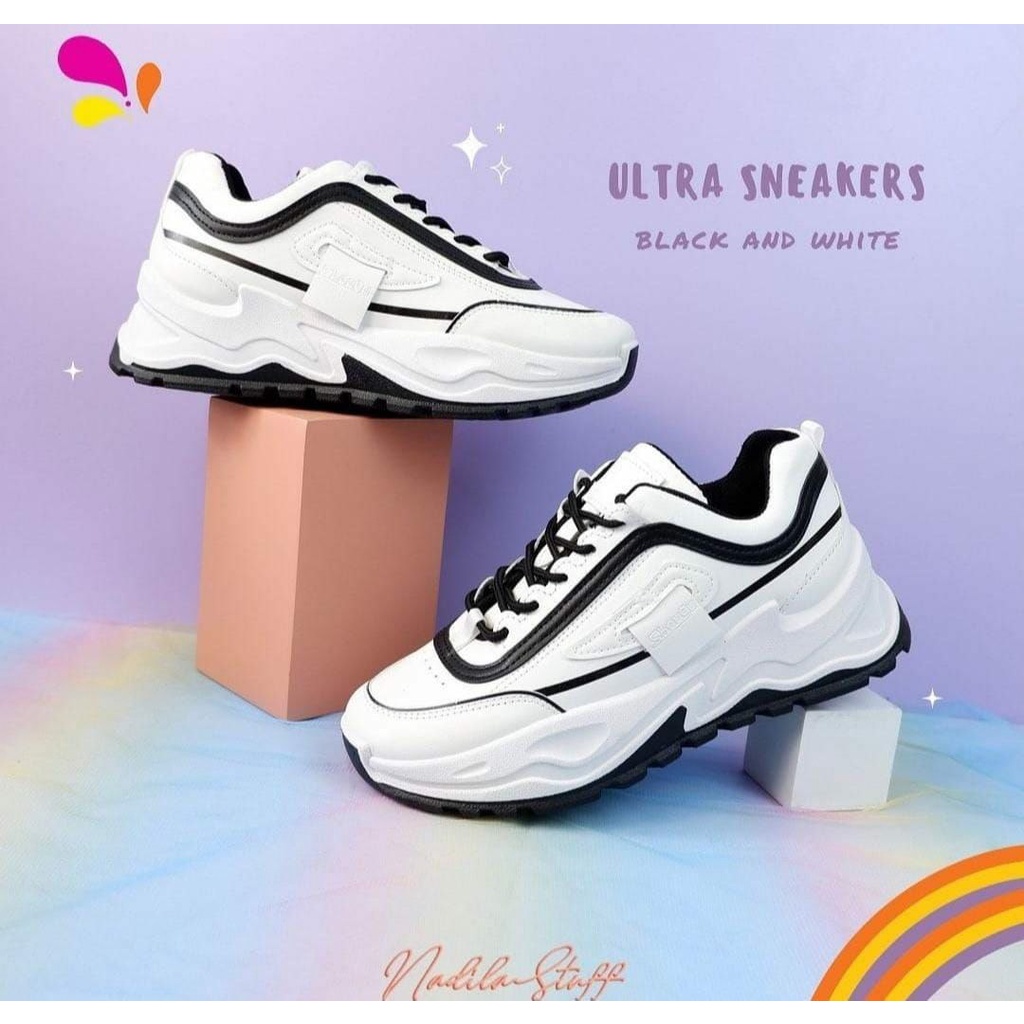 Nadilastuff Ultra Sneakers Sepatu Hak Tinggi Wanita Premium Ringan