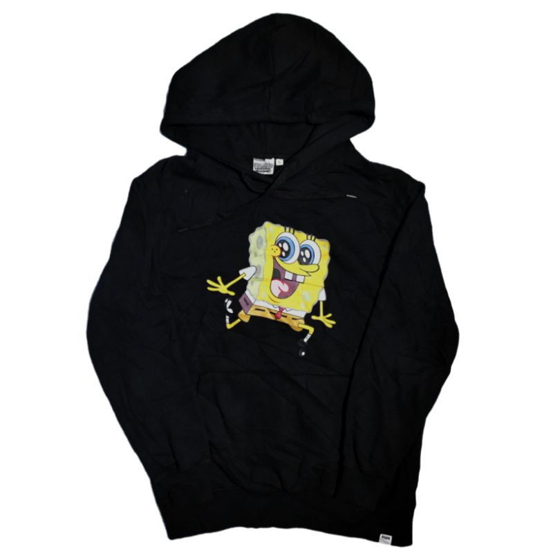 Hoodie Nickelodeon Spongebob Second Original Hitam