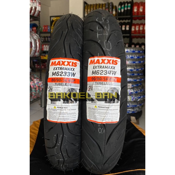 MAXXIS MAXIS EXTRAMAXX  M6233W M6234W TUBELESS RING 17 BAN VIXION CBR NINJA R25 R15 MOGE 90/80 100/8