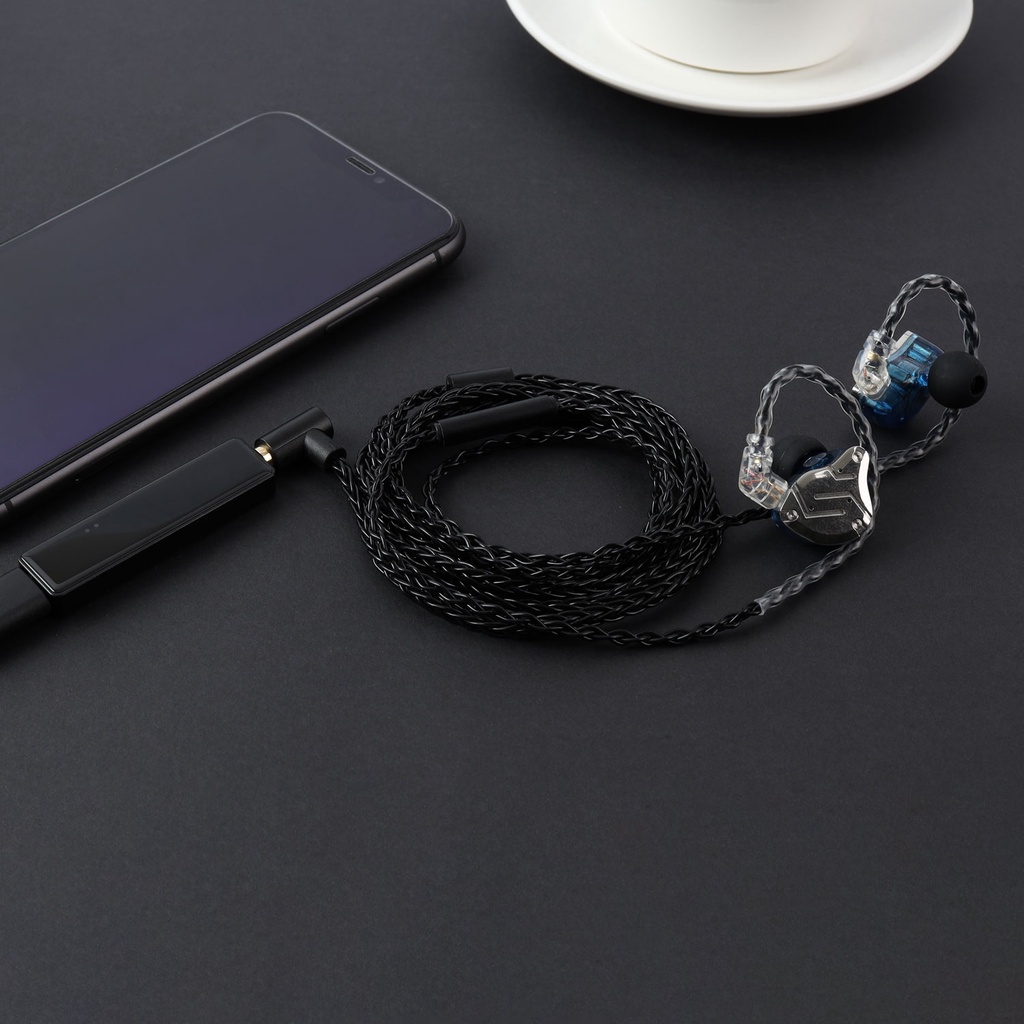 JCALLY JC08S Oxygen-free copper upgrade 5N OFC wire 8 Shares 2Pin 0.78mm MMCX Earphone 3.5mm Upgrade Black Cable with Mic Microphone