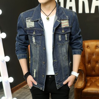 8100 Model Jaket Jeans Casual HD Terbaru