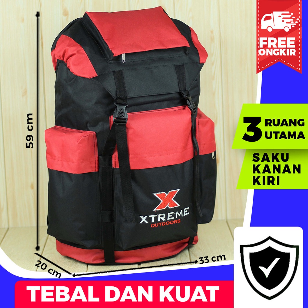 RANSEL GUNUNG CARIER XTREME HIKING CAMPING MUDIK TRAVELING KUAT AWET TERMURAH TERBARU OUTDOOR