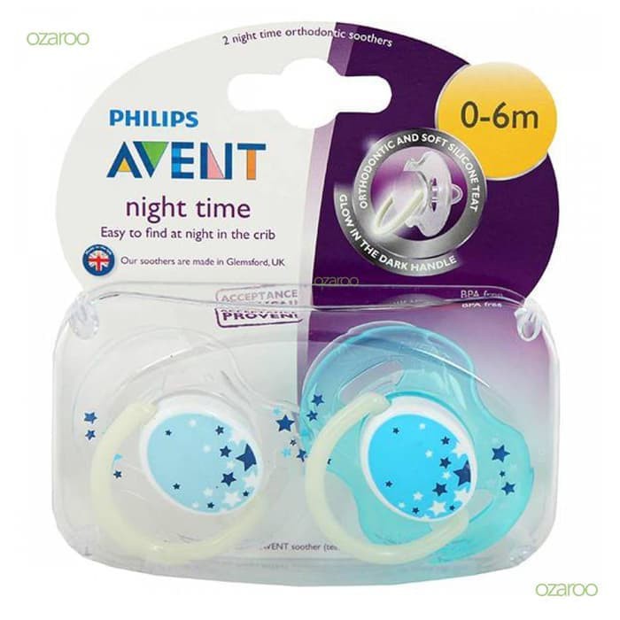 Philips Avent Night Time Empeng Bayi Pacifier 0 6 Bulan Scf176 18 Indonesia