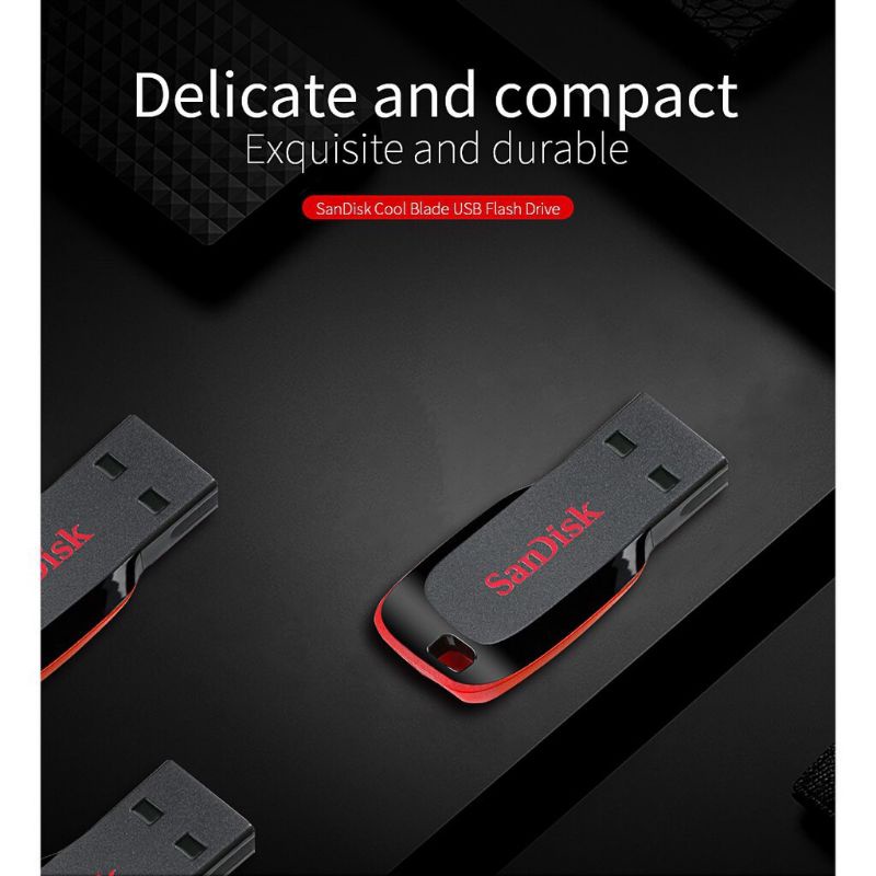 Flashdisk Sandisk USB 2.0 Cruzer Blade CZ50 ORIGINAL Garansi Resmi