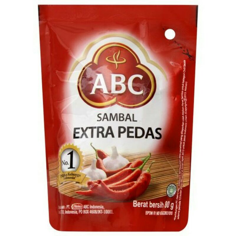 Jual Sambal Abc Extra Pedas 75gr Sambal Abc Extra Pedas Kemasan Pouch