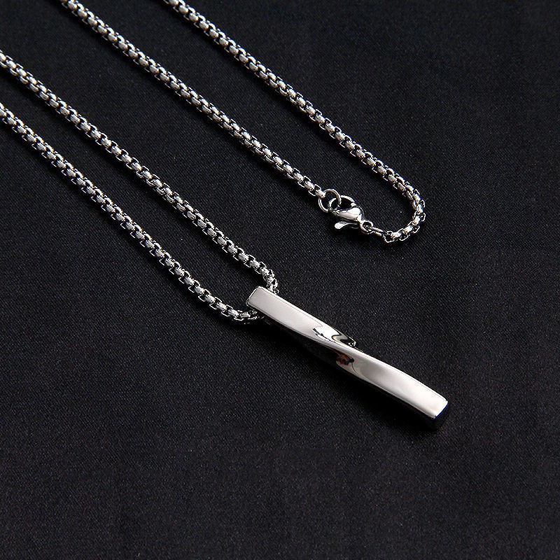 Kalung Silver Hip Hop Punk Man Necklace