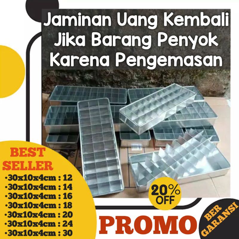 Loyang Brownies Sekat 30x10 / Loyang Sekat Brownies 20x20 BERGARANSI