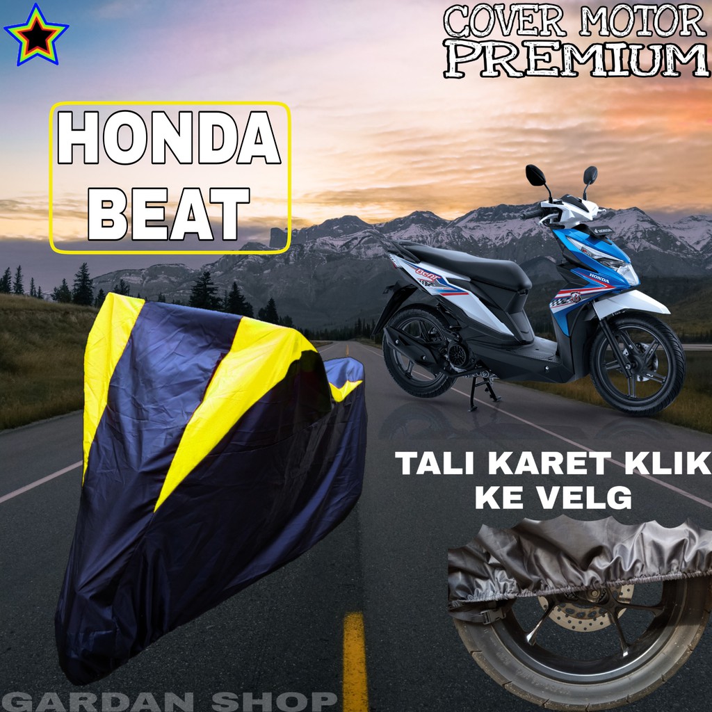 Sarung Motor HONDA BEAT Hitam Kuning Body Cover Penutup Pelindung Motor Honda Beat PREMIUM