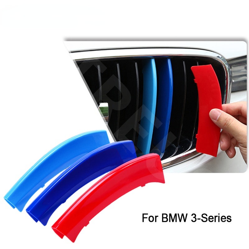 3 Pcs Strip Trim Grill Mobil Balap BMW E46 Copue 3 Series Touring Compact 1997-2004 Bahan ABS