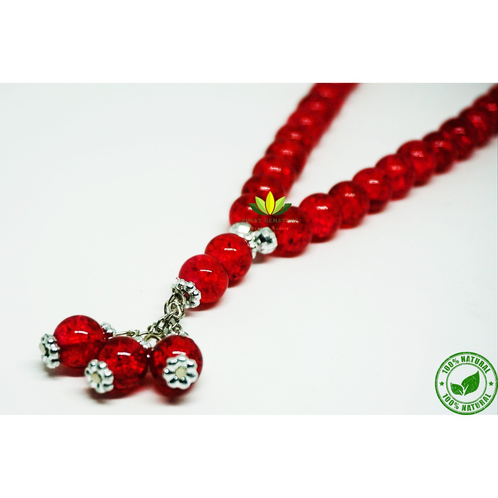 Tasbih Merah Siem Sintetis 33 Butir