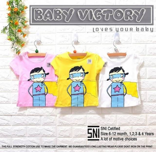 Baby Victory Kaos Oblong Harian Anak Grosir Murah Girl Boy