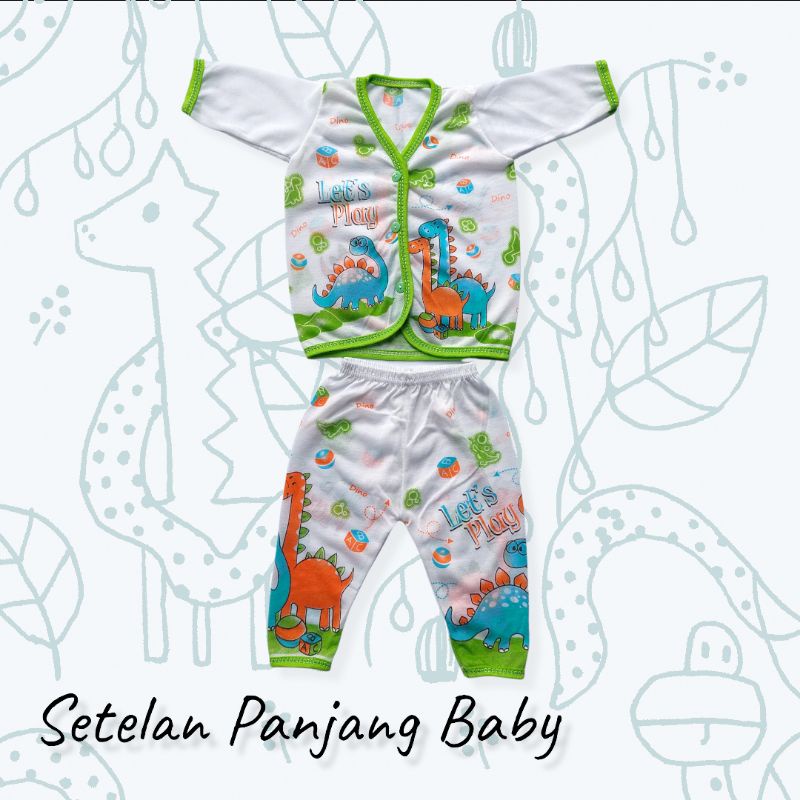 Setelan bayi 0-6 bulan new brown lengan panjang