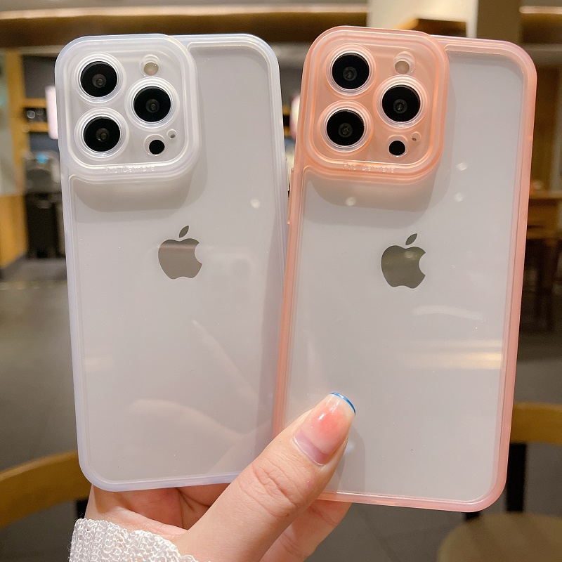 Case Pelindung Lensa Bening Buram Tahan Jatuh Untuk Iphone 11 12 13 Pro Max X XR XSMAX 7 8 Plus