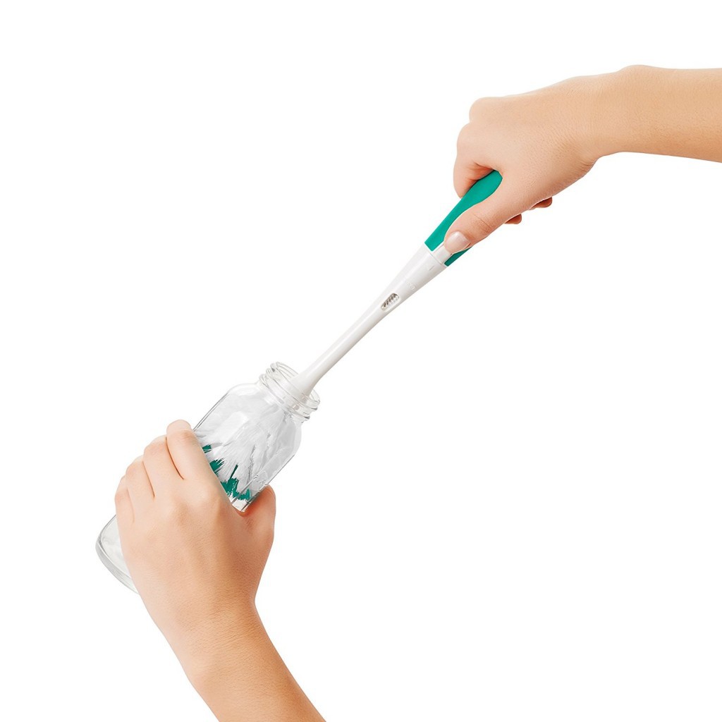 OXO Tot Bottle Brush  with Detail Cleaner &amp; Stand (Teal)