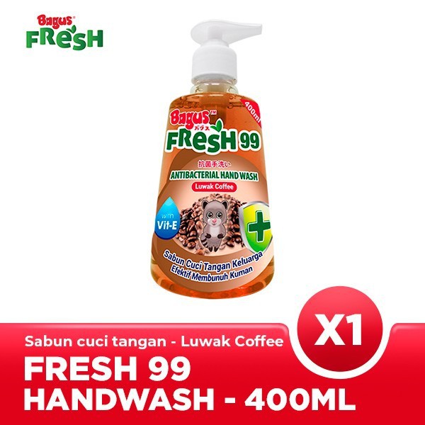 Hand Wash Pump Bagus Fresh 99 Antibacterial 400 ml a