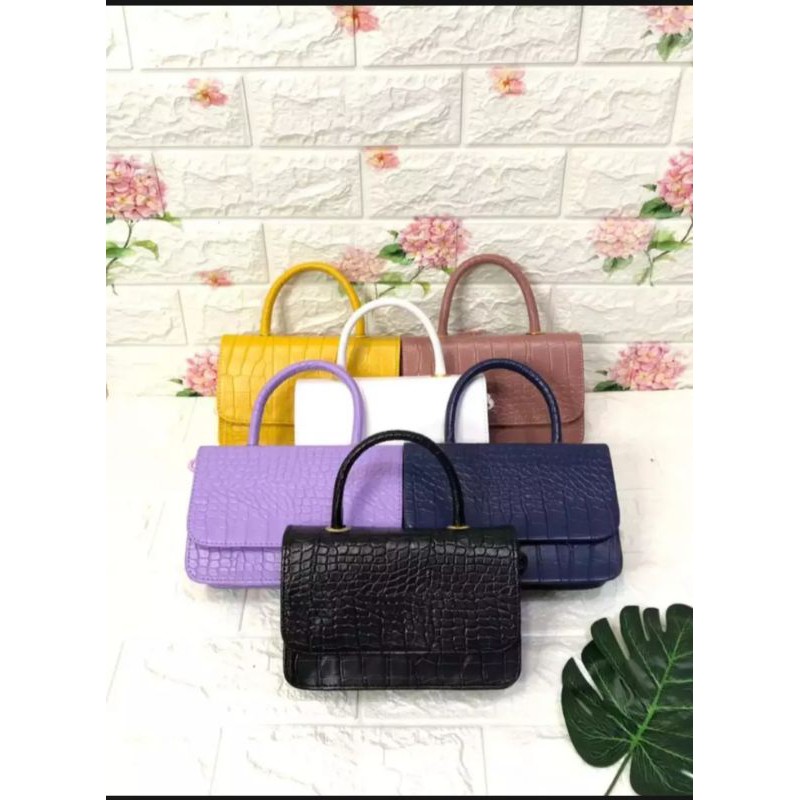 Croco Mini Rantai / Tas Selempang Wanita / Tas Jinjing / Tas Pesta / Tas Wanita Terbaru 2021