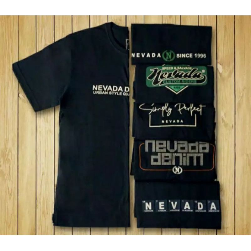 Kaos Nevada Bahan Catoon Combed 24s