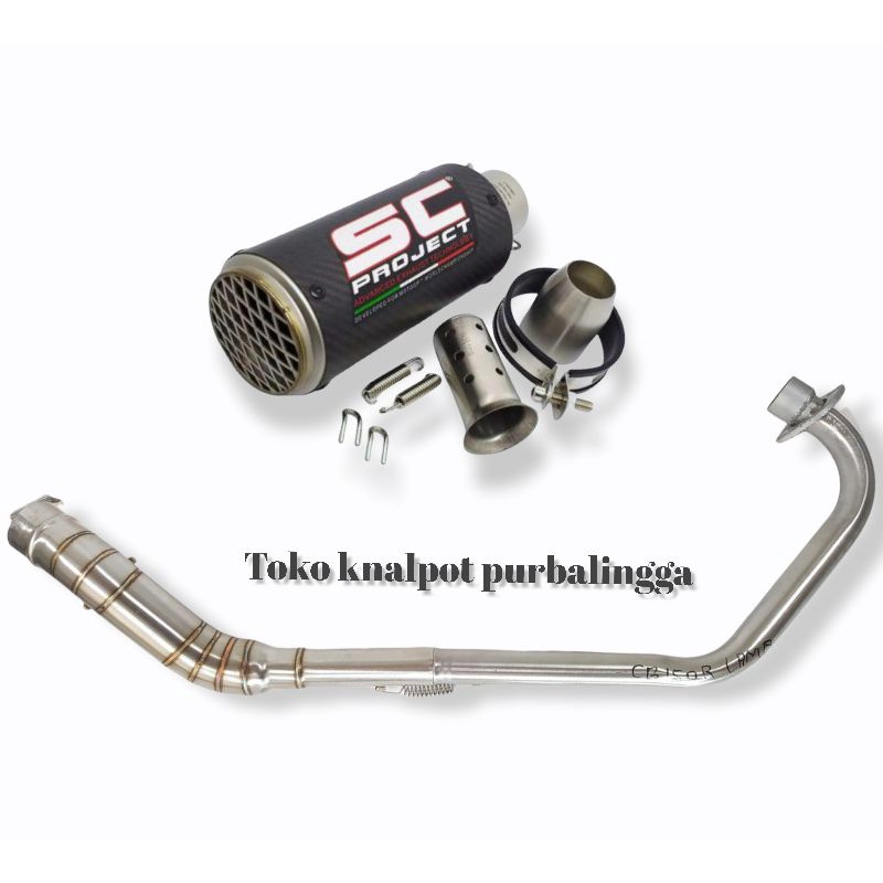 knalpot import SC PROJECT CARBON KEVLAR full system vixion xabre r15 MX king xsr 155 cbr150r CB 150 