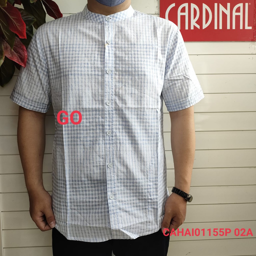 gof CARDINAL KEMEJA KOKO PRIA JUMBO Lengan Pendek Casual Baju Cowok Original TJRB