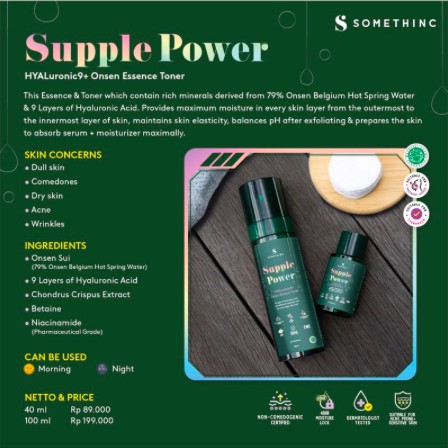 SOMETHINC Toner Glow Maker AHA BHA PHA | Supple Power Onsen Essence 40ml 100ml