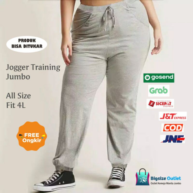 Celana Jogger Training Wanita - Felice Jumbo | Celana Jogger Panjang Oversize 4L Jogger Wanita