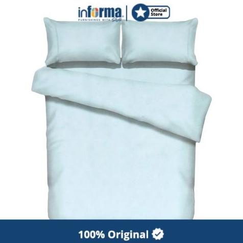 Informa - Set Sprei - Sheet Set Microfiber Emboss (D) Blue