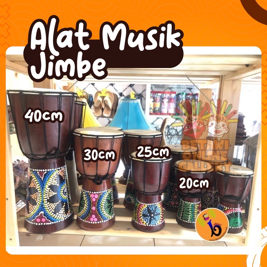 Alat Musik Jimbe / Gendang / Alat Musik Tradisional / Jimbe uk. 15 cm