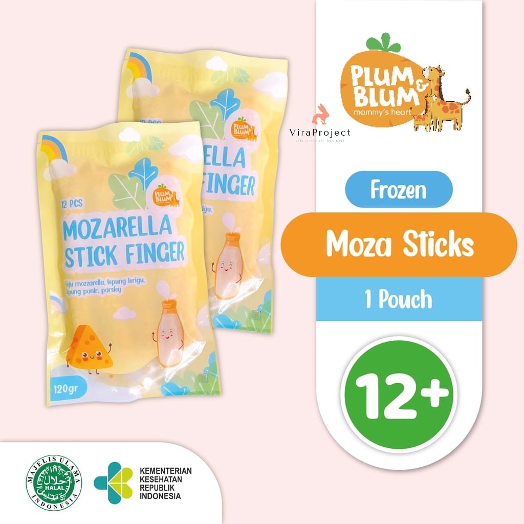 PLUM&amp;BLUM FROZEN MOZARELLA STICK FINGER / STIK KEJU FROZEN FOOD MPASI FROZEN FOOD NO MSG 8PCS