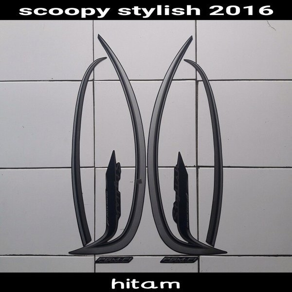 stiker motor scoopy stylish 2016 hitam