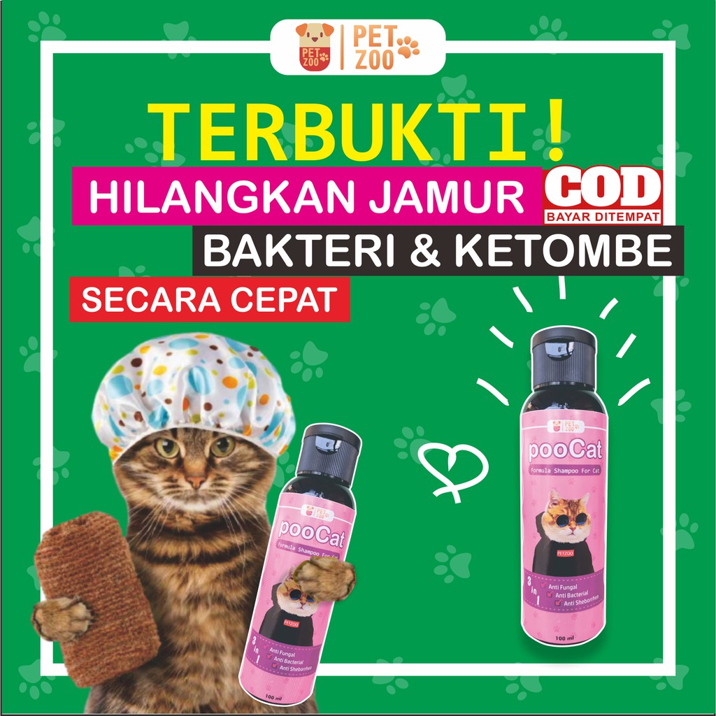 [D23] POOCAT Shampo Sampo Shampoo Kucing Anti Kutu Dan Jamur Sampo Anti Jamur Dan Kutu