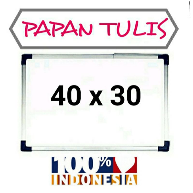 White Board Papan Tulis Gantung Ukuran 40X30 Cm