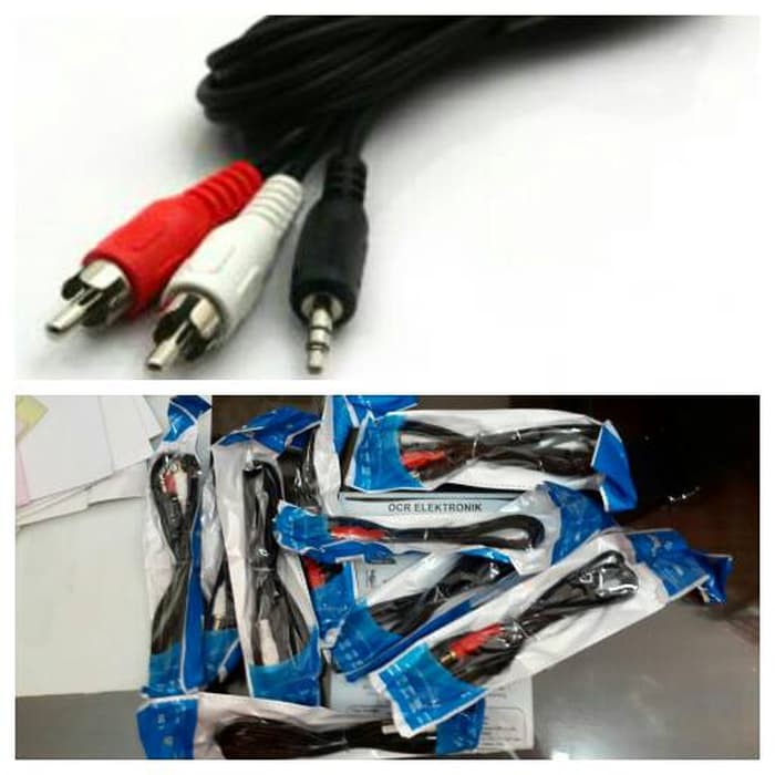 Kabel RCA dari handphone HP ke speaker salon
