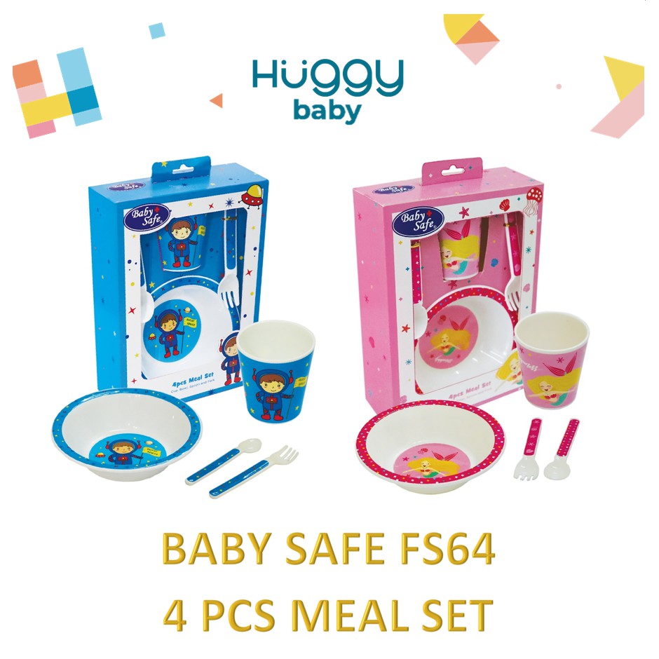 Baby Safe FS64 Set Peralatan Makan Bayi 4 Pcs