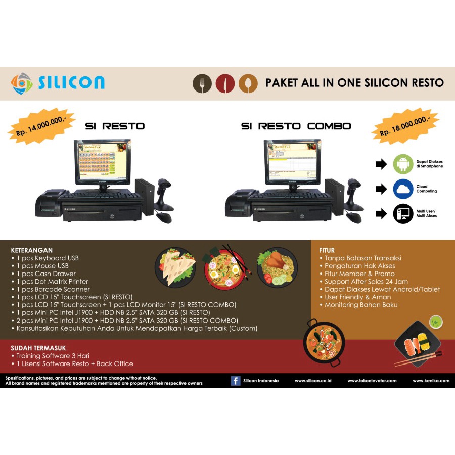 PAKET PROGRAM KASIR RESTORAN + SOFTWARE